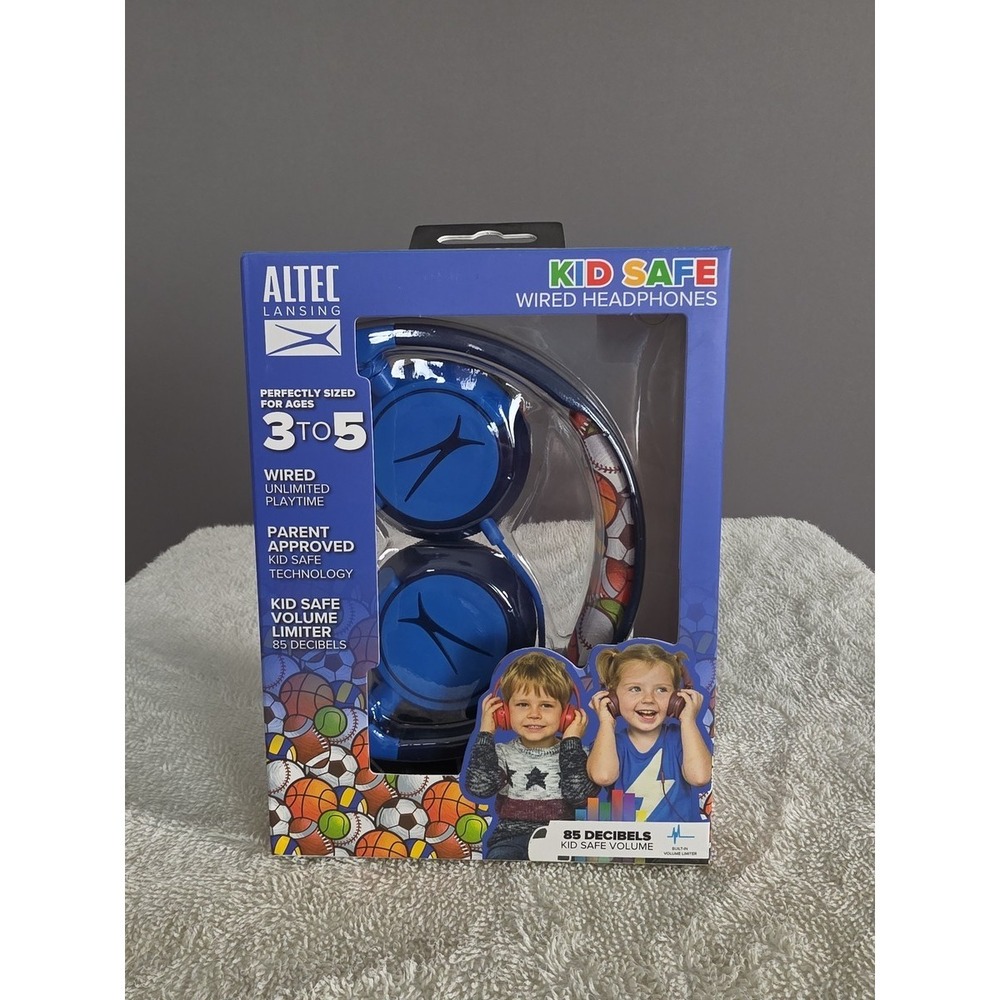 Altec Lansing Kid Safe Wired‎ Headphones (Sports Blue)